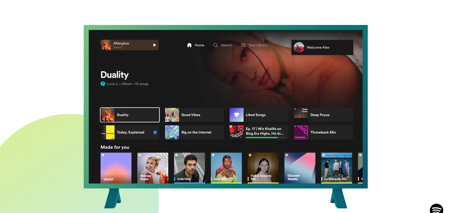 Spotify TV Uygulamasının Görünümü Değiştirildi Spotify TV Uygulamasının Görünümü Değiştirildi